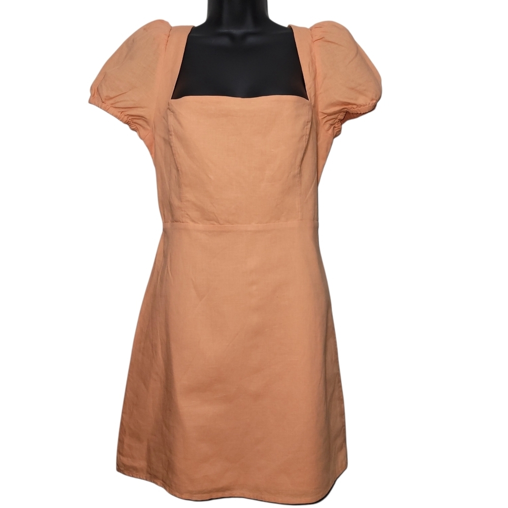 Aritzia Sunday Best Monday Sunny Apricot Dress Size 8